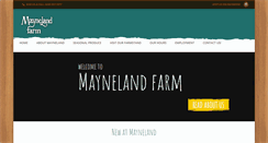 Desktop Screenshot of maynelandfarm.com
