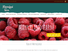 Tablet Screenshot of maynelandfarm.com